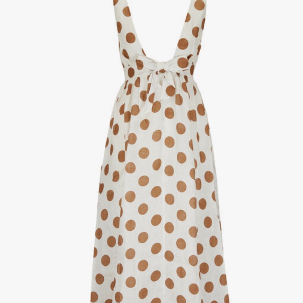 Zimmermann Cream and Brown Patterned Dress